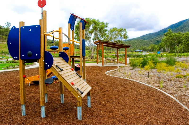 Rubber Playground Mulch Installation